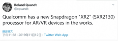 高通正在为AR/VR开发全新处理器骁龙XR2