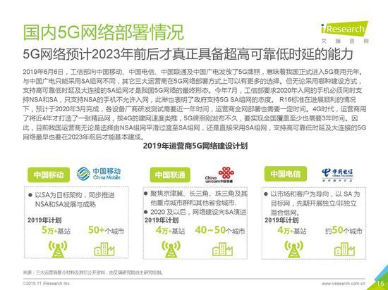 六维度分析5G：2019年5G应用场景研究报告发布